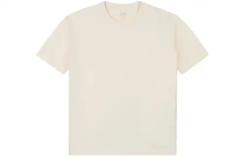 ASICS SPS T Shirts Unisex Ecru Crew Neck Moderate Straight Fit