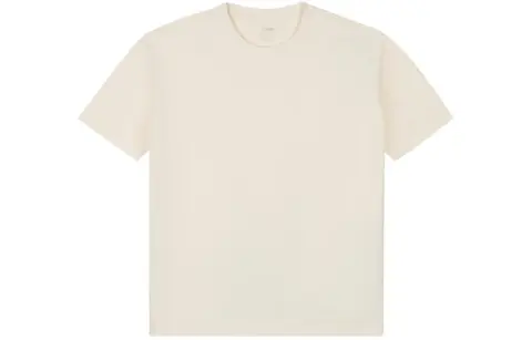 ASICS SPS T-Shirts Unisex Ecru Crew Neck Moderate Straight Fit