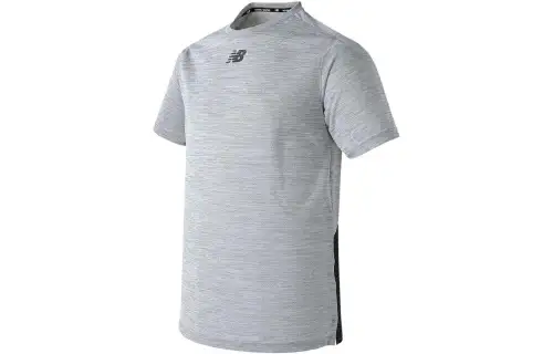 New Balance T Shirts Men's Gray Crew Neck Moderate Straight Fit