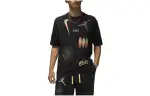 Jordan T Shirts Men's Black Crew Neck Moderate Straight Fit