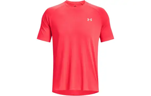 Under Armour T Shirts Men's Red Crew Neck Moderate Straight Fit