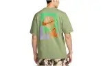 Nike T Shirts Men's Green Crew Neck Moderate Straight Fit