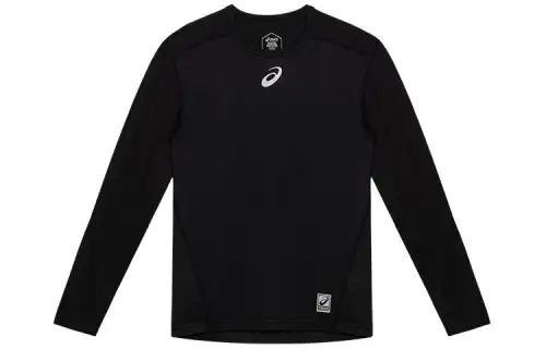 ASICS T Shirts Men's Black Crew Neck Moderate Straight Fit
