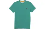 Timberland T Shirts Men's Cyan Crew Neck Moderate Straight Fit