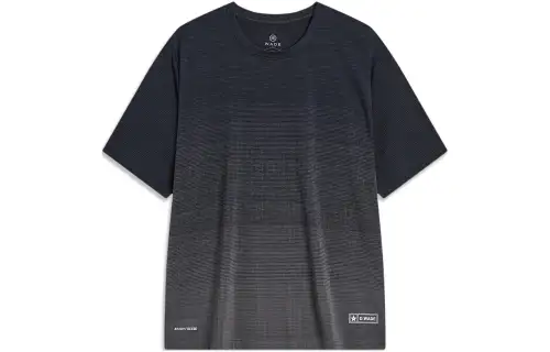 Li Ning, quick dry bike shifter (brake handle), antibacterial black short sleeve T-shirt, gradient