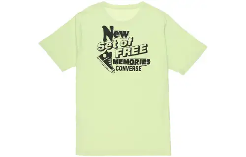 Converse T Shirts Men's Green Crew Neck Moderate Straight Fit