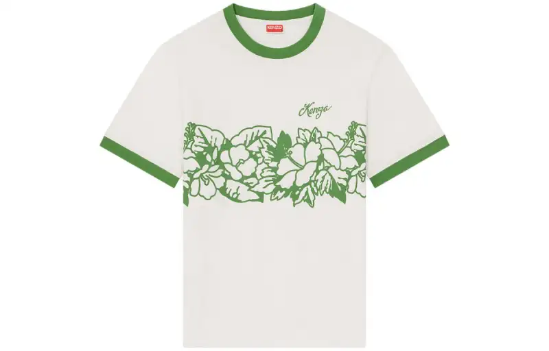 KENZO T Shirts Unisex Green Crew Neck Moderate Straight Fit