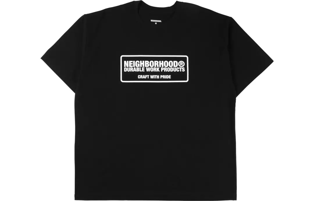 NEIGHBORHOOD T Shirts Men's Black Crew Neck Moderate Straight Fit