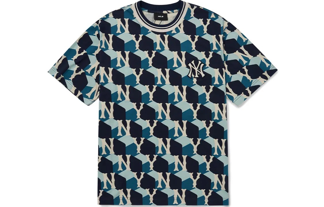 MLB SS22 T Shirt Korean Style Unisex Marine Blue