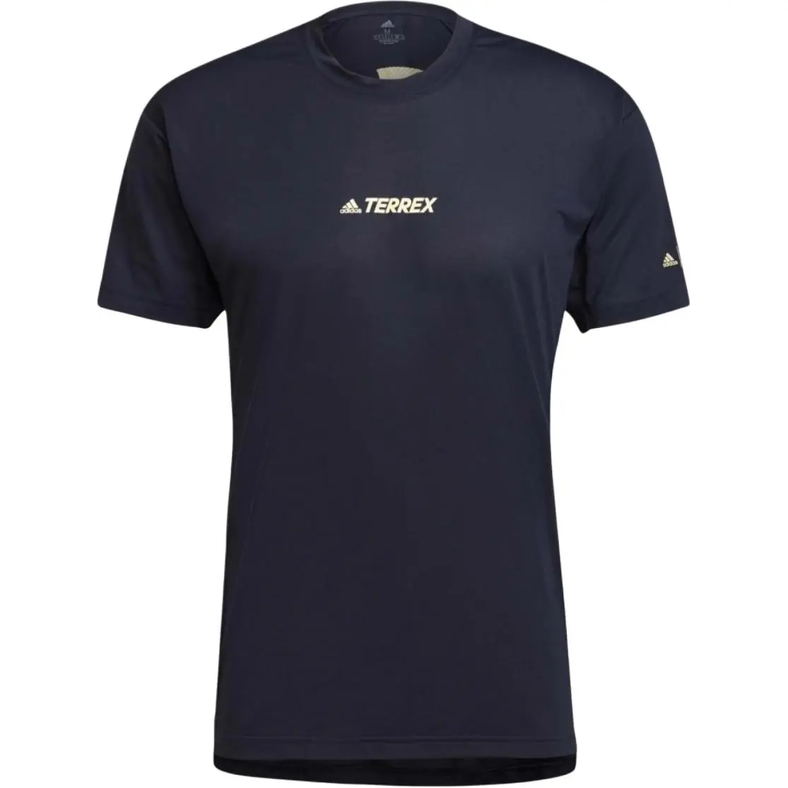 Adidas T-Shirts Men's Blue Crew Neck Moderate Straight Fit