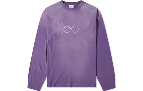 Vetements T Shirts Men's Purple Crew Neck Moderate Straight Fit