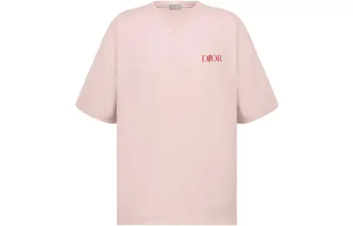 DIOR DIOR New Season Collection DIOR FW22 Qixi Festival Collection T-Shirt Men's Pink