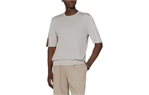HERMES SS24 T Shirt Men's Mist White