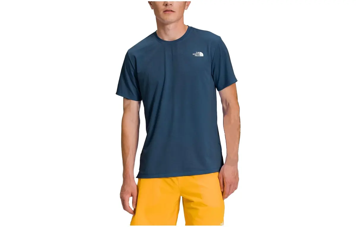 THE NORTH FACE T-Shirts Men's Dark Blue Crew Neck Moderate Straight Fit