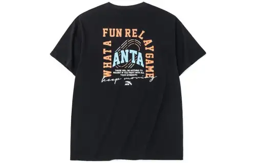 ANTA Life Collection T Shirts Unisex Black Crew Neck Moderate Straight Fit