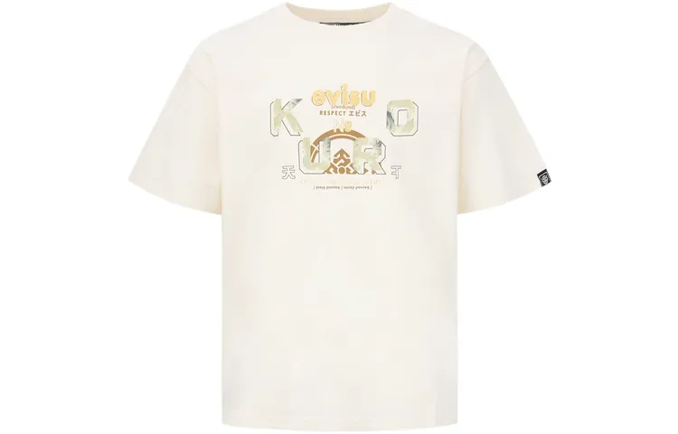 EVISU T Shirts Men's Crew Neck Moderate Straight Fit