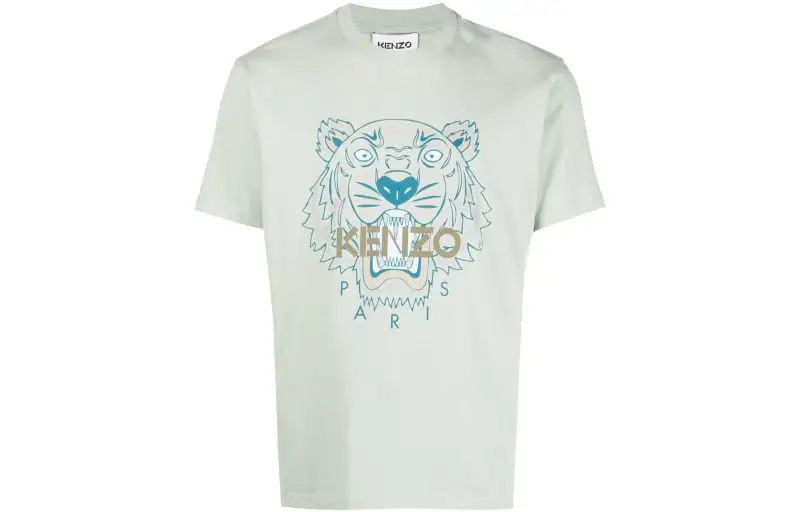 KENZO Classic Tiger Head T Shirt Men's Green
