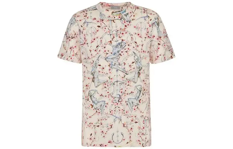 DIOR T Shirts Men's Multicolor Crew Neck Moderate Straight Fit