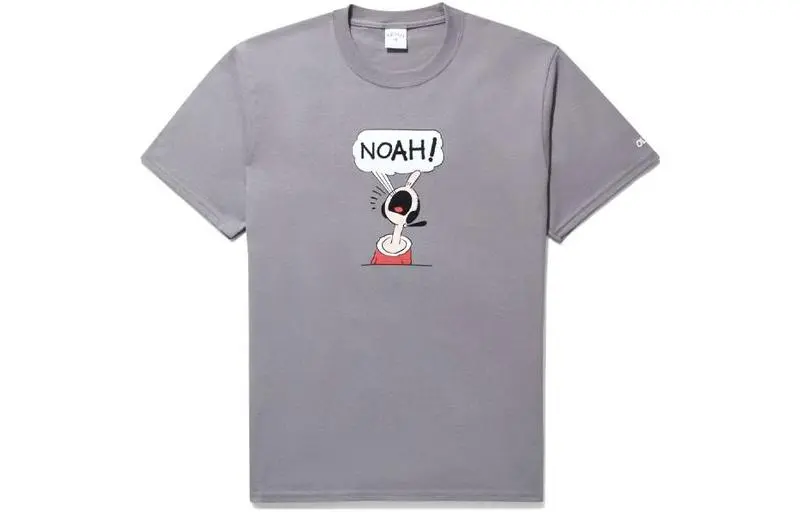 NOAH T Shirts Unisex Medium Gray Crew Neck Moderate Straight Fit