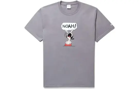 NOAH T Shirts Unisex Medium Gray Crew Neck Moderate Straight Fit