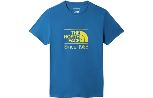 THE NORTH FACE T Shirts Men's Blue Crew Neck Moderate Straight Fit