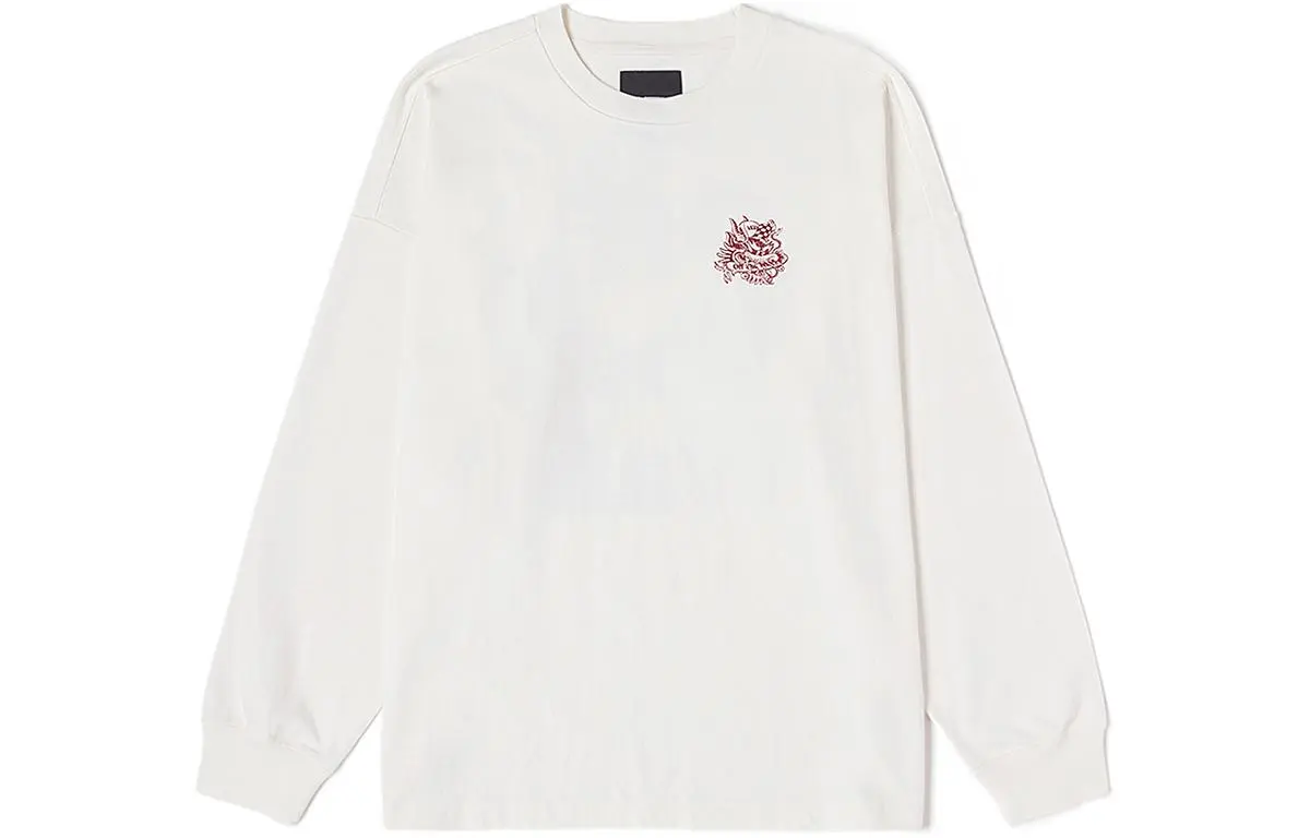 Vans DRAGON PACK T-Shirts Unisex Ecru Crew Neck Moderate Straight Fit