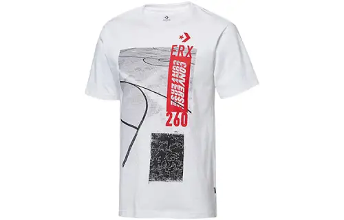 Converse ERX T Shirts Men's White Crew Neck Moderate Straight Fit