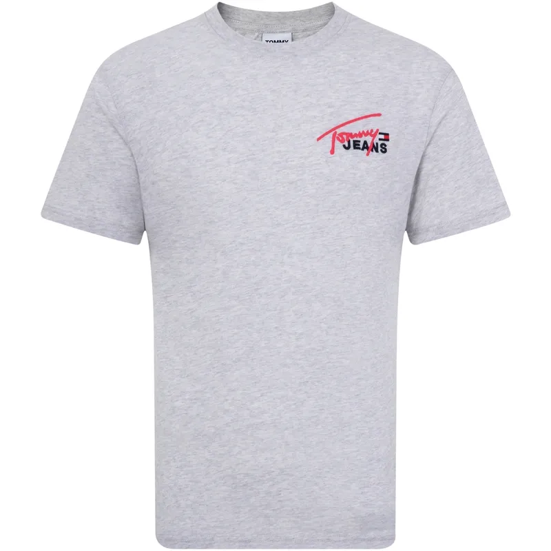 Tommy Hilfiger T-Shirts Men's Gray PJ4 Crew Neck Moderate Straight Fit
