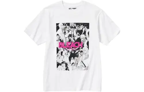 UNIQLO T Shirts Unisex White Crew Neck Moderate Straight Fit