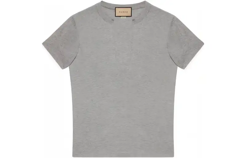 GUCCI Split Neck Short Sleeved T Shirt