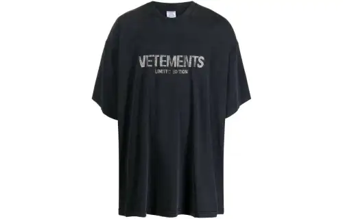 Vetements Limited Edition Crystal Logo T Shirt