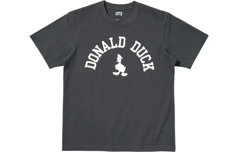 UNIQLO T Shirts Unisex Dark Gray Crew Neck Moderate Other