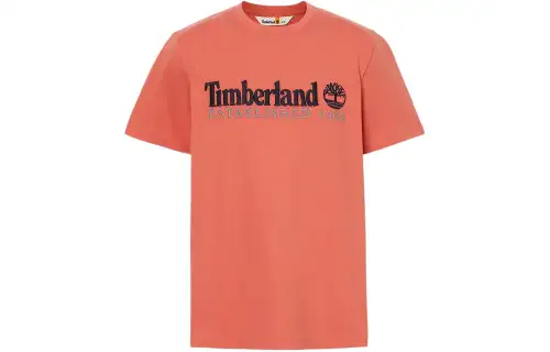 Timberland T Shirts Men's Coral Crew Neck Moderate Straight Fit