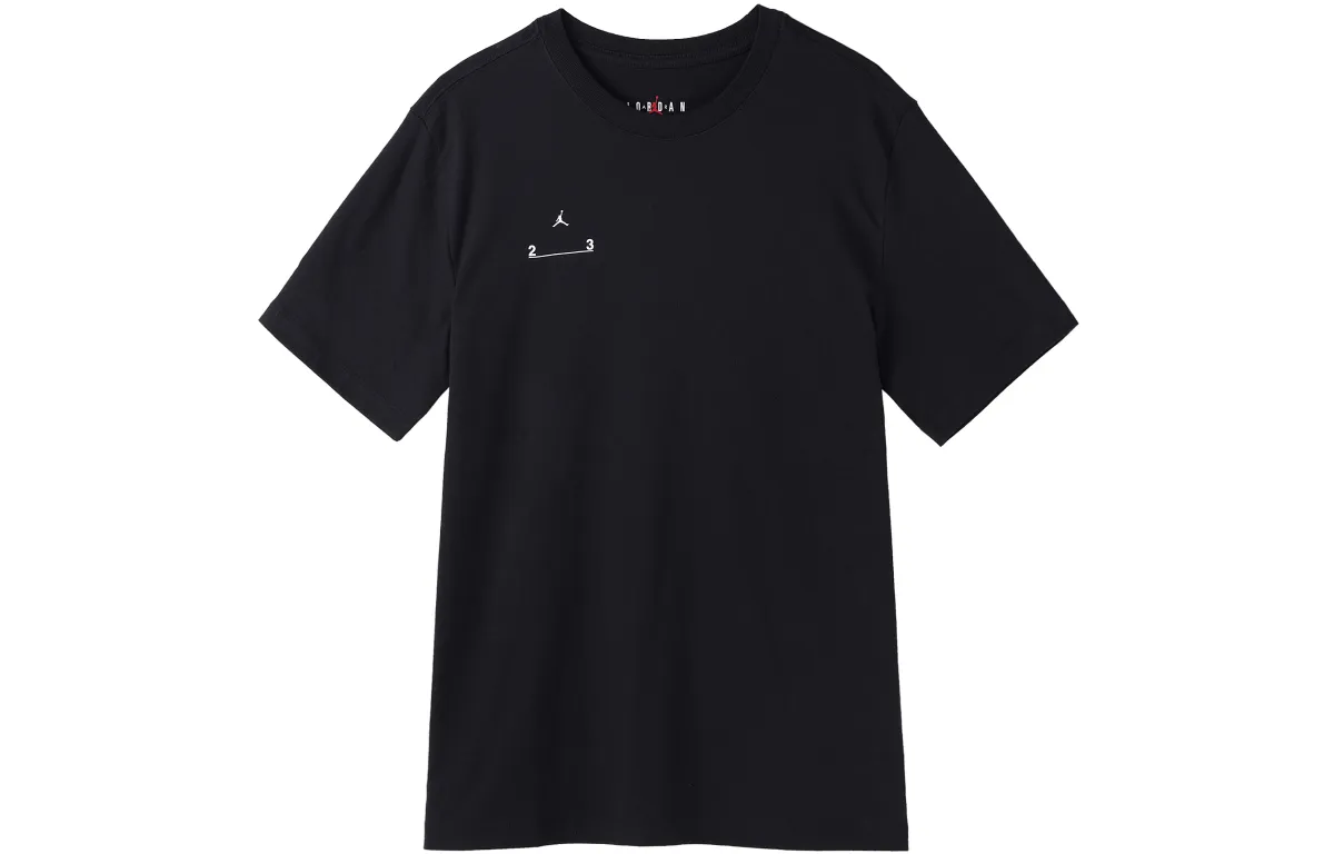 Jordan T-Shirts Men's Black Crew Neck Moderate Straight Fit