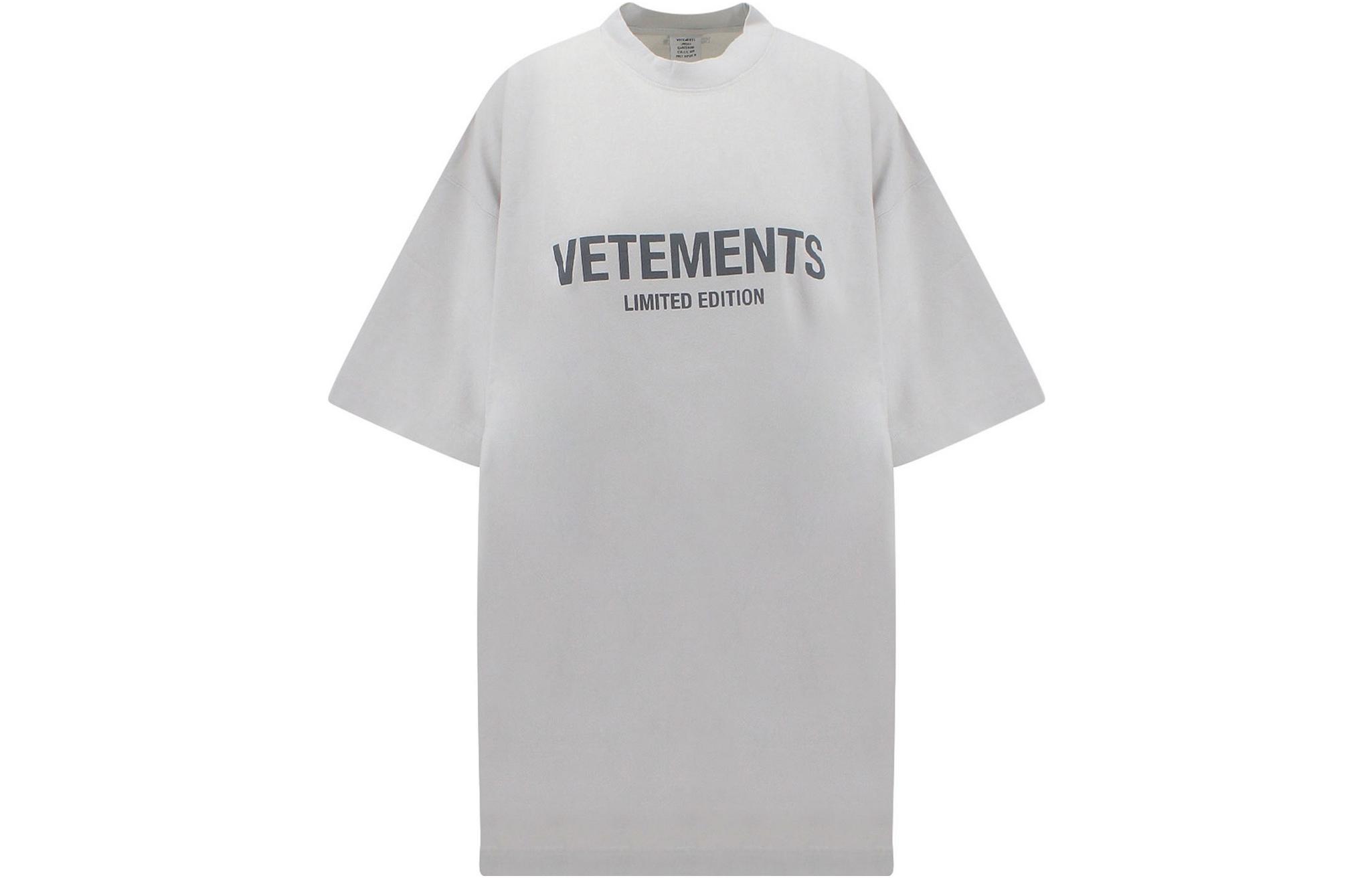 Vetements T Shirts Unisex White Crew Neck Moderate