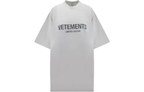 Vetements T Shirts Unisex White Crew Neck Moderate