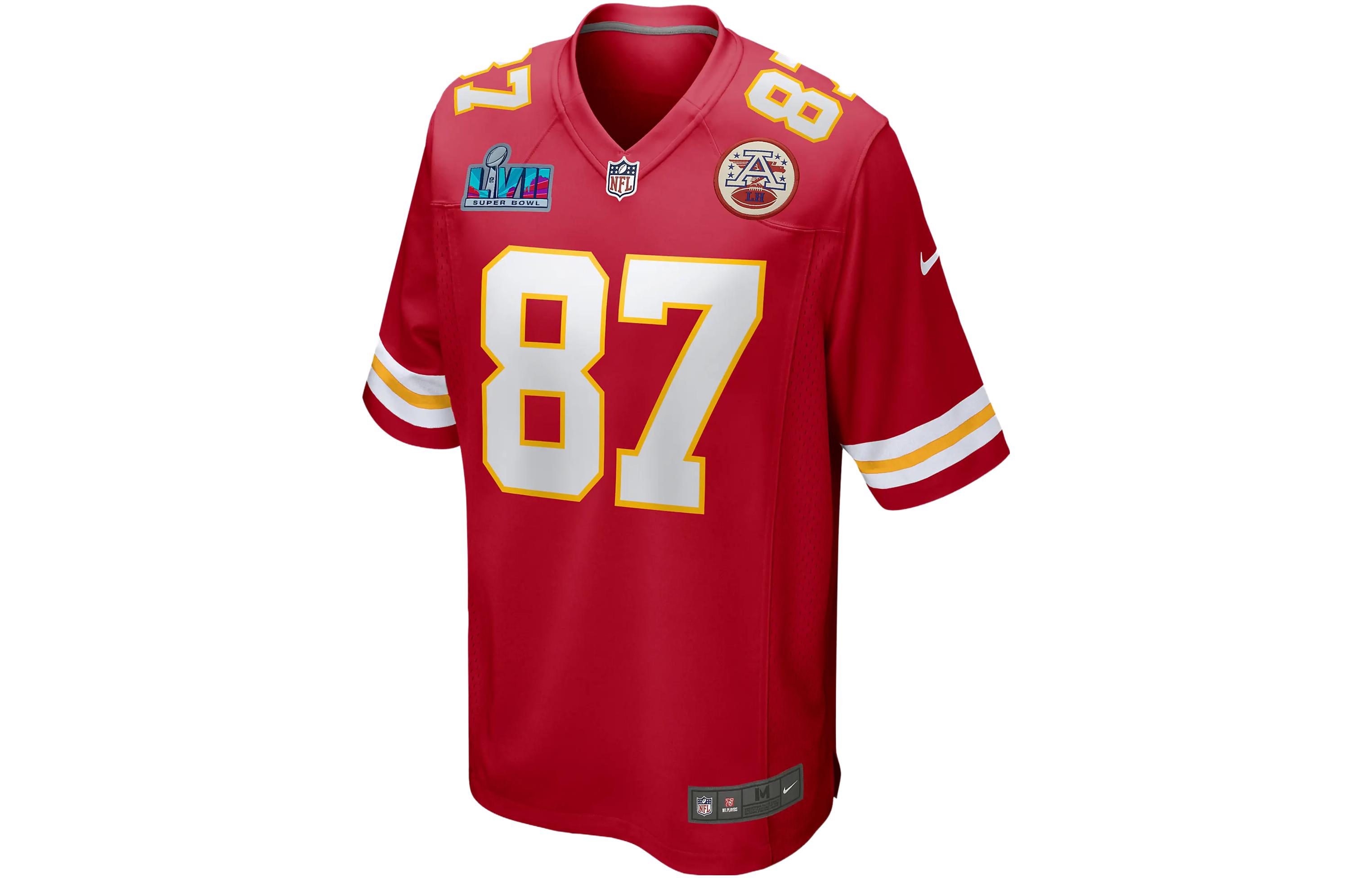 Nike NFL Kansas City Chiefs Super Bowl LVII Travis Kelce T Shirt Men's Red