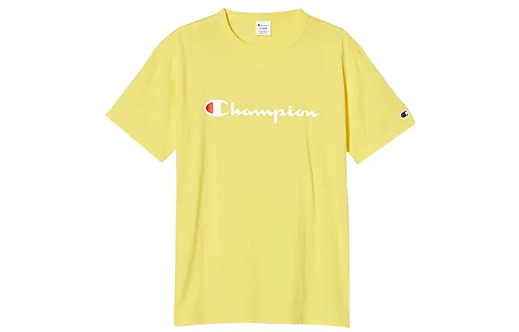 Champion T Shirt Japan Version Unisex Orange Yellow