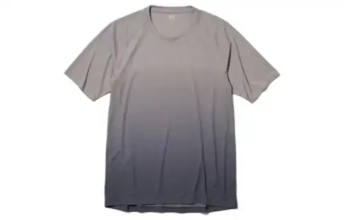 UNIQLO T Shirts Men's Gray Crew Neck Moderate Straight Fit