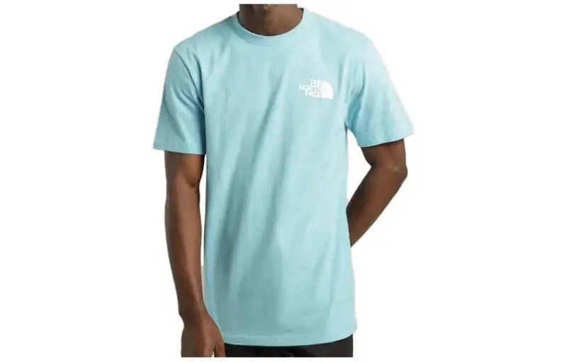 THE NORTH FACE T Shirts Men's Blue Crew Neck Moderate Straight Fit
