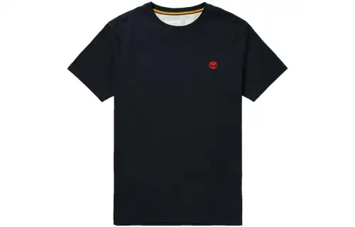 Timberland T Shirts Men's Dark Royal Blue Crew Neck Moderate Straight Fit