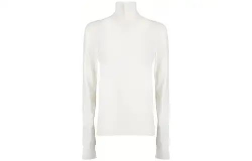 Bottega Veneta T Shirts Men's White Turtleneck Moderate Straight Fit