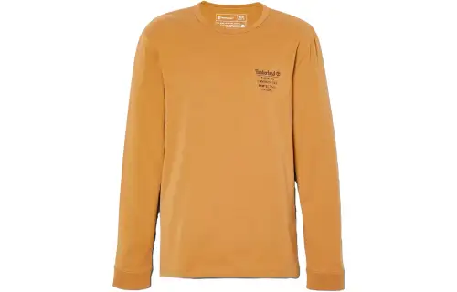 Timberland T Shirts Unisex Yellow Crew Neck Moderate Straight Fit