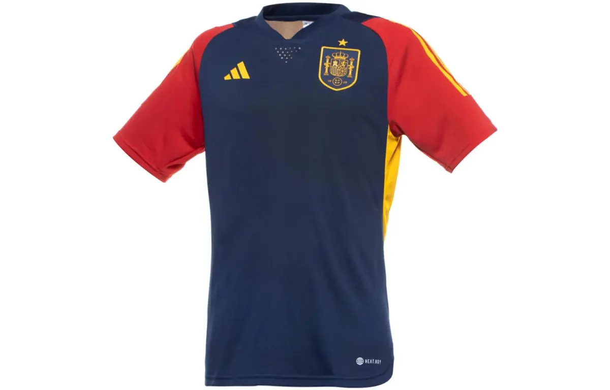 Adidas T-Shirts Men's Blue V-neck Moderate Straight Fit