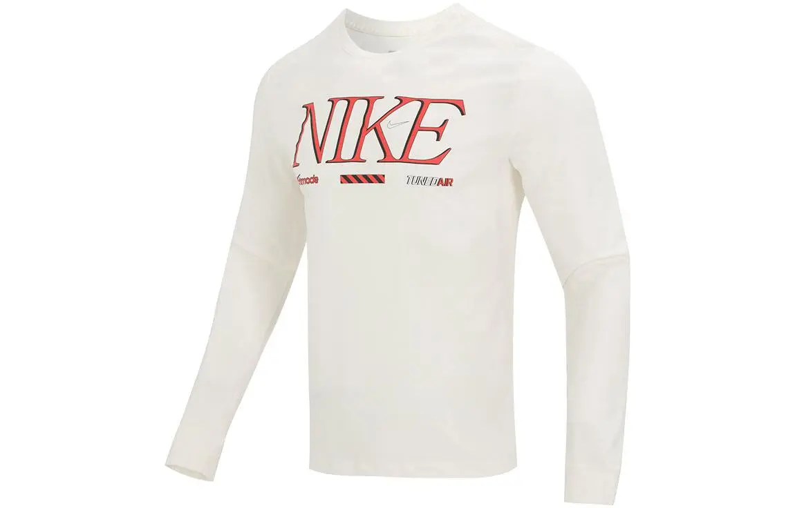 Nike T-Shirts Men's White Crew Neck Moderate Straight Fit