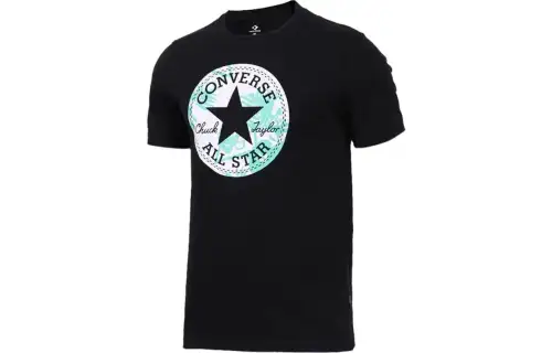 Converse Chuck T Shirts Men's Black Crew Neck Moderate Straight Fit