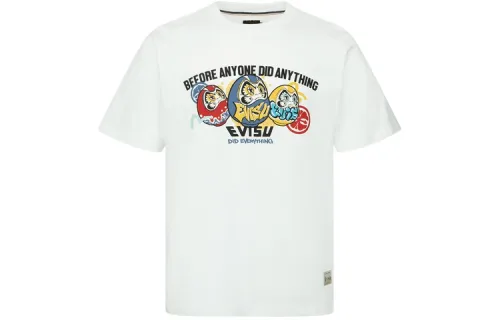 EVISU T Shirts Men's Crew Neck Moderate Straight Fit