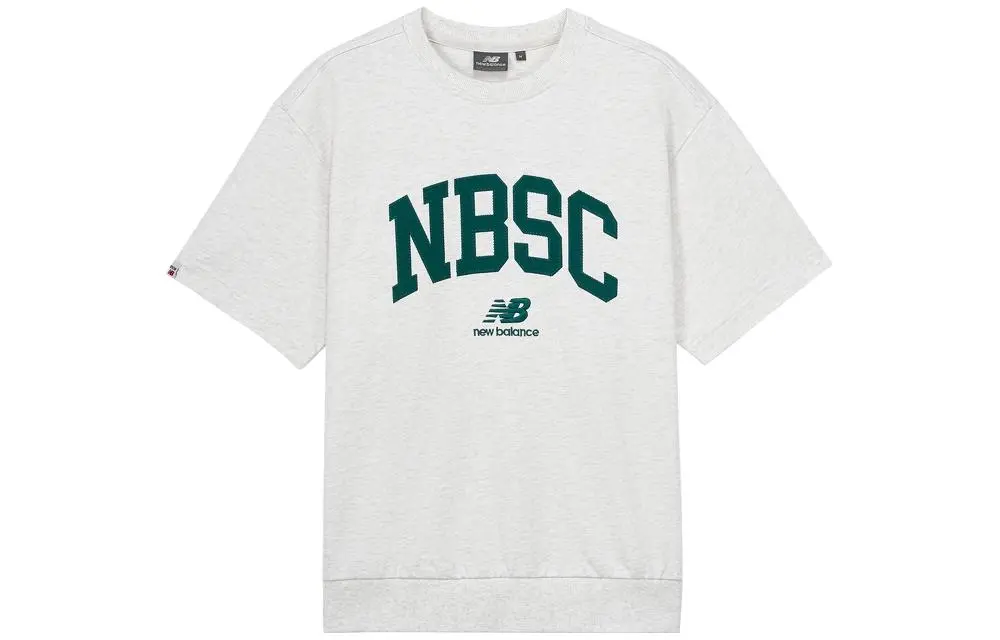 New Balance Retro Sports T-Shirts Men's Gray Crew Neck Moderate