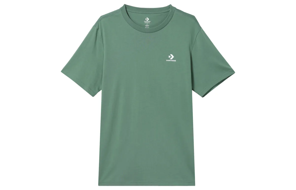 Converse T-Shirts Unisex Green Crew Neck Moderate Straight Fit