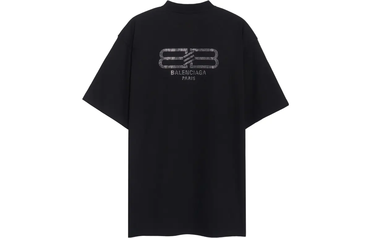 Balenciaga BB Paris Icon SS23 T Shirt Regular Fit Unisex Black